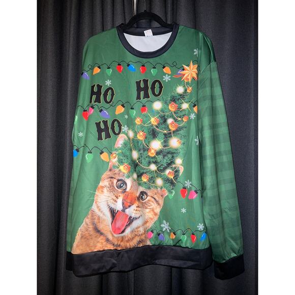 Ugly Christmas Sweater Xmas Size XXL Cat - Picture 1 of 3
